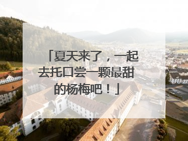 夏天来了，一起去托口尝一颗最甜的杨梅吧！